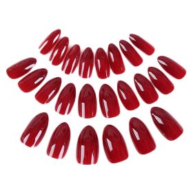 Wine Red False Fingernails Artificial False Nails Tips Full Cover Fake Nail Art Decoration Fake Nails