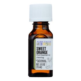 Aura Cacia Essential Oil (Sweet Orange), 0.5 Fl Oz