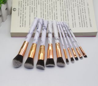 Marbled Design Brush Set (15) (Option: White-Q10pcs)