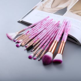 Marbled Design Brush Set (15) (Option: Rose-Q15pcs)