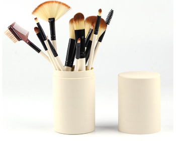 Makeup Brush Set (12) (Option: Beige-Q12pc)