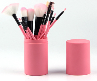 Makeup Brush Set (12) (Option: Rose pink-Q12pc)