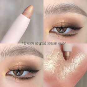 Crouching Silkworm Eyeliner Pen Makeup Brightening (Option: 12 Color Golden Brown)