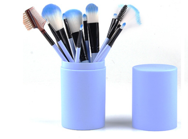 Makeup Brush Set (12) (Option: Blue-Q12pc)