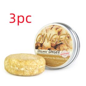 Ginger Shampoo Soap Anti-dandruff Refreshing (Option: 3pcs 60g Ginger)