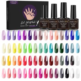 Limegirl Gel Nail Polish Set 60/40/24Colors Semi Permanent UV Led Gel Varnish Soak Off Nail Lacquers Base Top Coat (Type: ZH240-2)