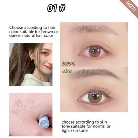 3/1 Pcs Liquid Wenkbrauw Tattoo Potlood 0.01Mm Ultra Dunne Kop Waterdichte Wenkbrauw Pen Zweet-Proof Gemakkelijk Om Kleur eye Cosmetische Make-Up (Color: 01 Grey Brown)