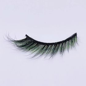 Newly Colorful Eyelashes Soft Mink Lashes Winged Thick Eyelash Handmade Curly Lashes Natural Long Lash For Eyelash Extension (Color: M289-G)