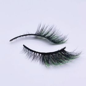 Newly Colorful Eyelashes Soft Mink Lashes Winged Thick Eyelash Handmade Curly Lashes Natural Long Lash For Eyelash Extension (Color: M160-G)